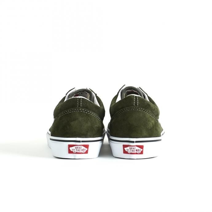 157761879 VANS / Pig Suede Old Skool - Olive / True White ヴァンズ スウェードオールドスクール オリーブ VN0A3WKT4QV 02