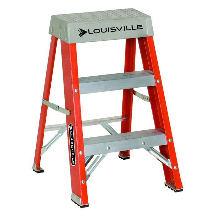 Louisville Ladder / ファイバーステップ オレンジ 耐荷重135kg 2ft（60cm）2-Foot Fiberglass Step  Stool FS1502