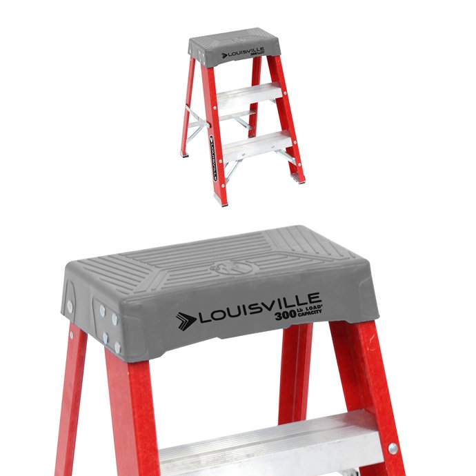 Louisville Ladder / ファイバーステップ オレンジ 耐荷重135kg 2ft（60cm）2-Foot Fiberglass Step  Stool FS1502