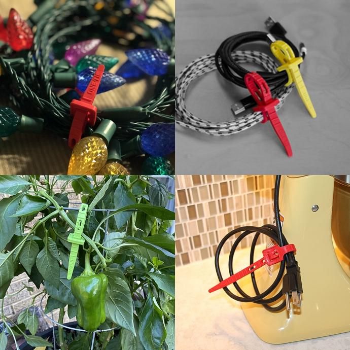 158076891 ONE-TIE / ワンタイ 8インチ 4本パック - ブラック 02