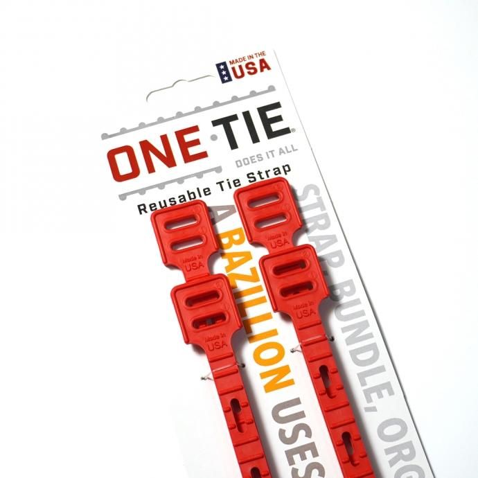 158076912 ONE-TIE / ワンタイ 8インチ 4本パック - レッド 02