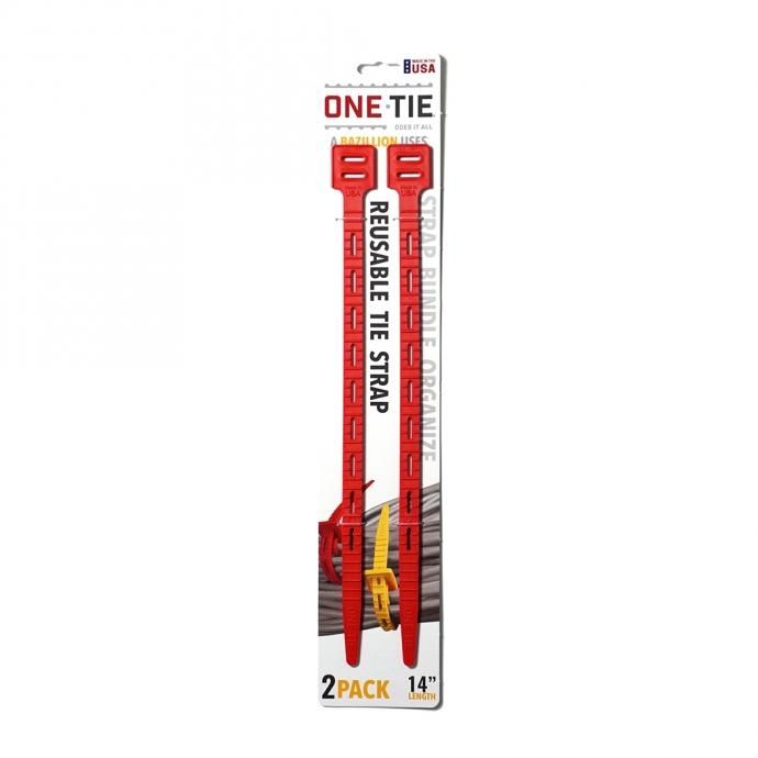 158076981 ONE-TIE / ワンタイ 14インチ 2本パック - レッド 01