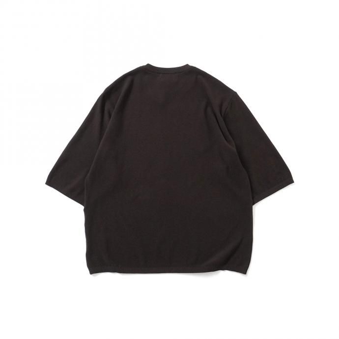 158126465 STILL BY HAND / KN04211 シルク混 ニットTシャツ - Brown 02