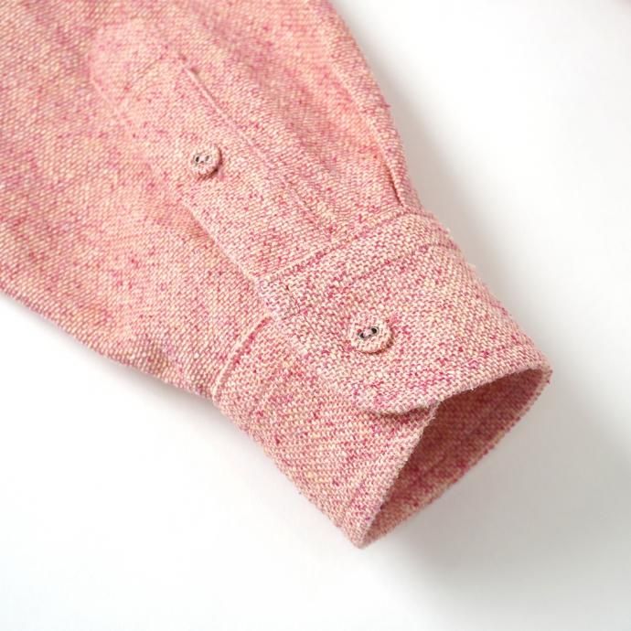 158344862 O-(オー)/ C/S B.D. SHIRT コットンシルクボタンダウンシャツ 21S-05 Heather Red 02