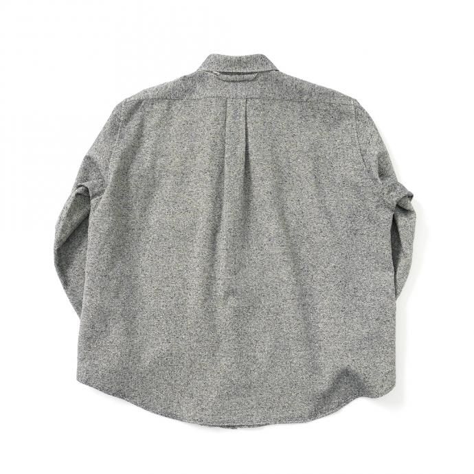 158345114 O-(オー)/ C/S B.D. SHIRT コットンシルクボタンダウンシャツ 21S-05 Heather Black 02