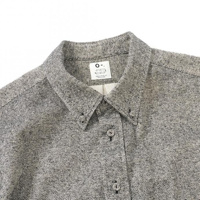 158345114 O-(オー)/ C/S B.D. SHIRT コットンシルクボタンダウンシャツ 21S-05 Heather Black 02