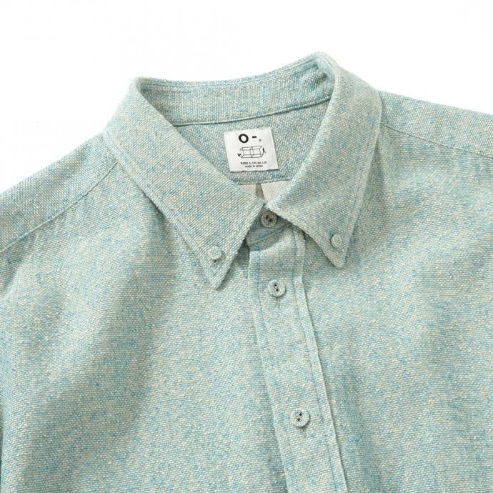 158345195 O-(オー)/ C/S B.D. SHIRT コットンシルクボタンダウンシャツ 21S-05 Heather Blue 02