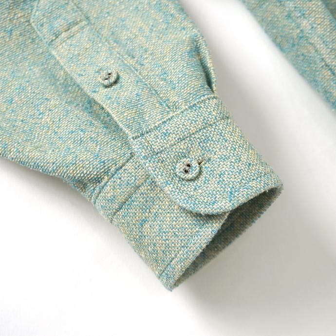 158345195 O-(オー)/ C/S B.D. SHIRT コットンシルクボタンダウンシャツ 21S-05 Heather Blue 02