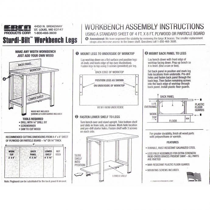 158645114 EBCO / Sturdi-Bilt Work Bench Kits スターディビルトワークベンチキット<img class='new_mark_img2' src='https://img.shop-pro.jp/img/new/icons47.gif' style='border:none;display:inline;margin:0px;padding:0px;width:auto;' /> 02