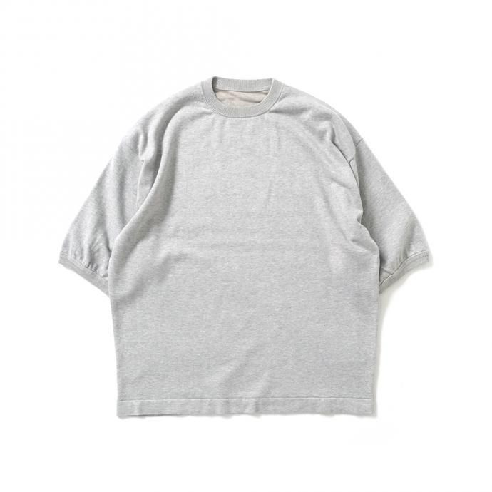 158730865 crepuscule / 2101-007 S/S KNIT - Gray 半袖ニット グレー 01
