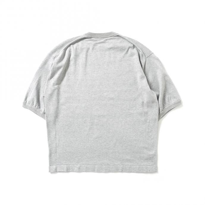 158730865 crepuscule / 2101-007 S/S KNIT - Gray 半袖ニット グレー 02