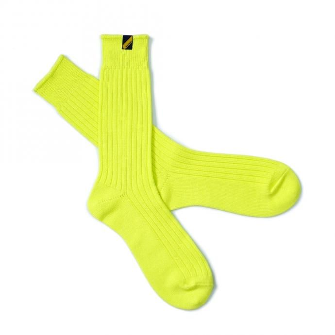 158784798 Trad Marks / Old Rib Socks lite ɥ֥å饤 - Neon Yellow ͥ󥤥 02