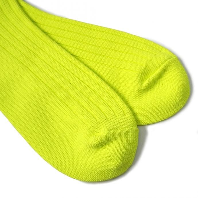 Trad Marks Old Rib Socks lite オールドリブソックスライト Neon Yellow ネオンイエロー