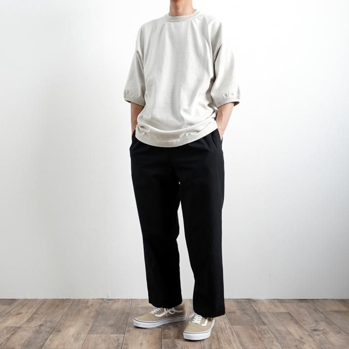 158793515 STILL BY HAND / PT04212 シルク混 ワンタックイージーパンツ - Black 02