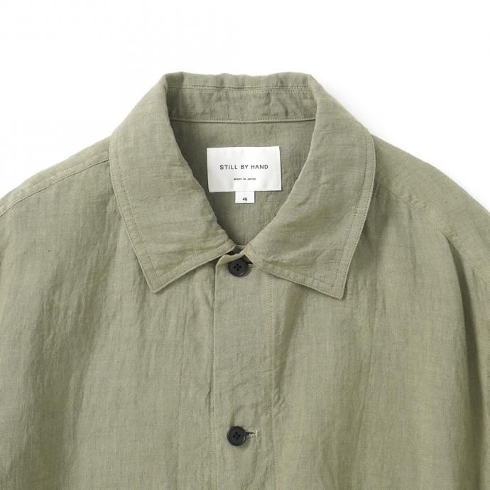 159019858 STILL BY HAND / BL01212 リネンブルゾン - Olive 02
