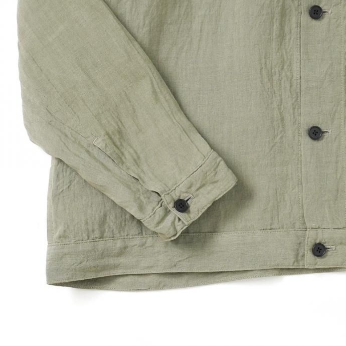 159019858 STILL BY HAND / BL01212 リネンブルゾン - Olive 02