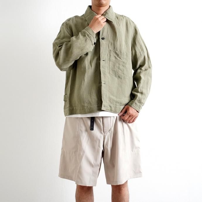 159019858 STILL BY HAND / BL01212 リネンブルゾン - Olive 02