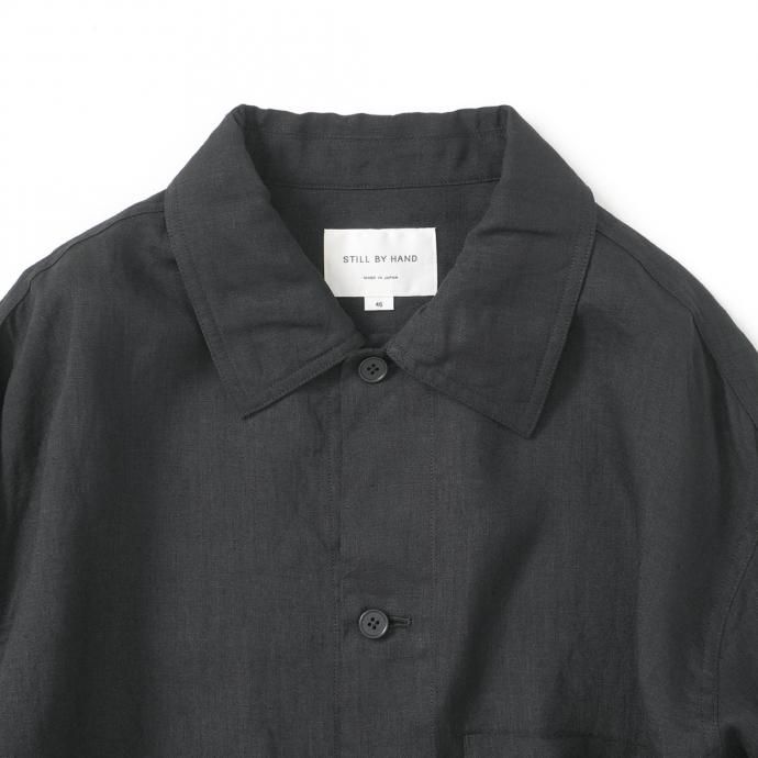 159019889 STILL BY HAND / BL01212 リネンブルゾン - Black 02