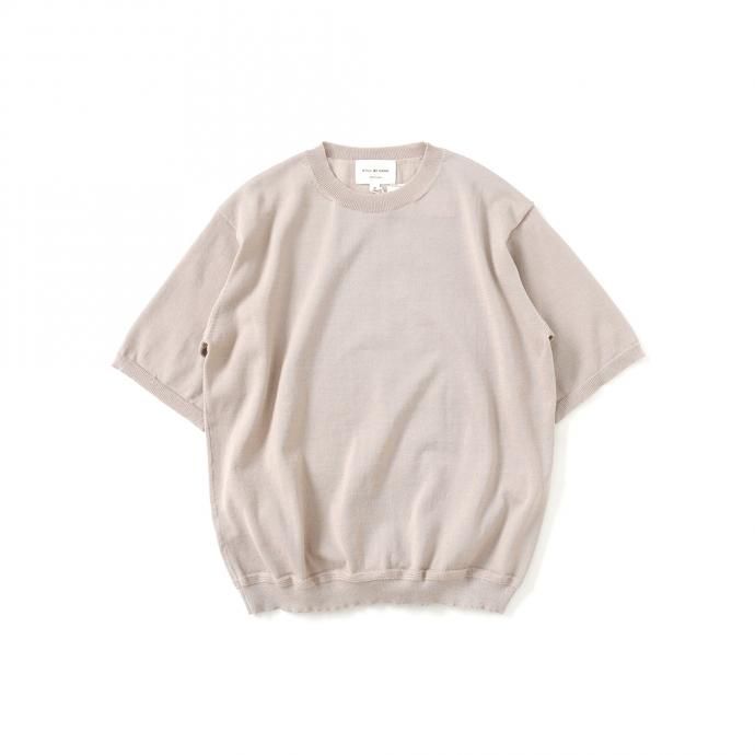 159019985 STILL BY HAND / KN03212 ニットTシャツ - Beige 01