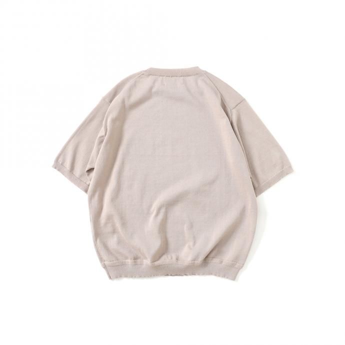 159019985 STILL BY HAND / KN03212 ニットTシャツ - Beige 02