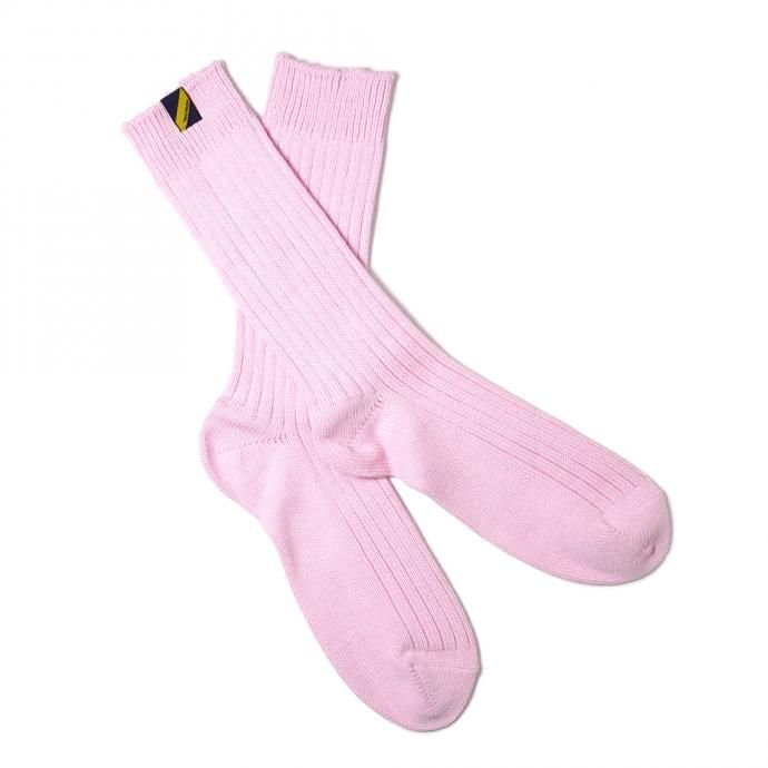 160476151 Trad Marks / Old Rib Socks lite ɥ֥å饤 - Baby Pink ٥ӡԥ 02