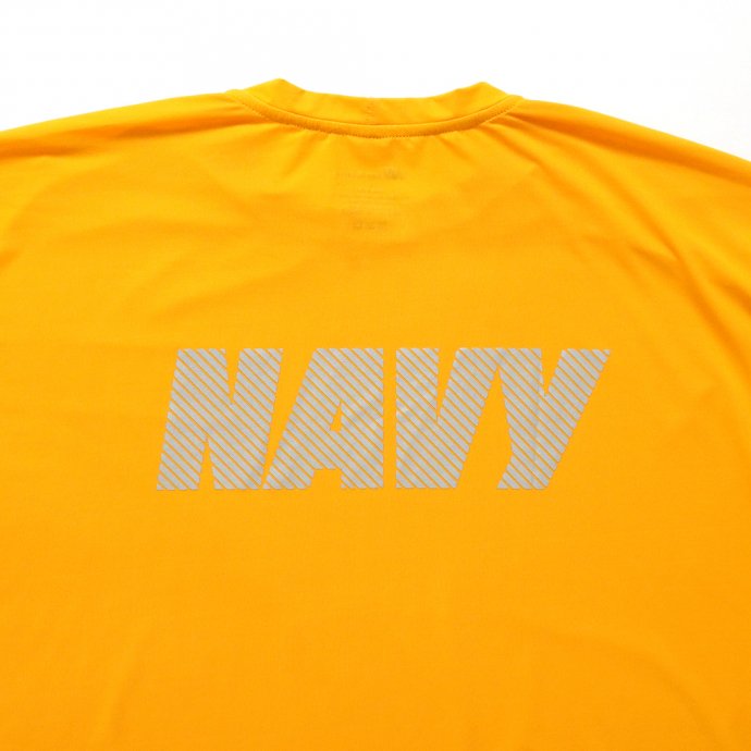 160707751 New Balance / US NAVY PT Uniform Tee NY705 デッドストック ニューバランス製 アメリカ海軍 トレーニングTシャツ イエロー 02