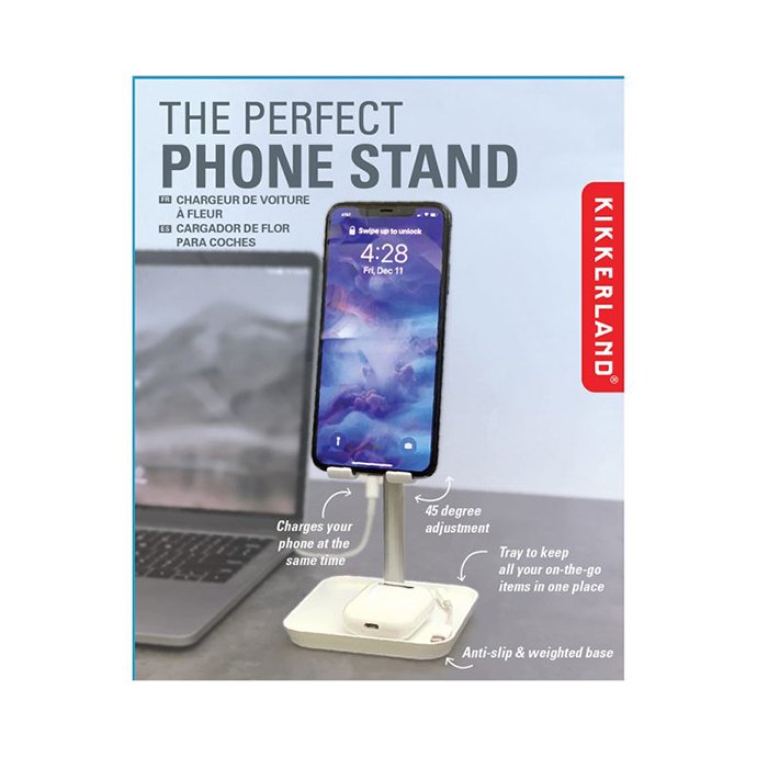 161604618 KIKKERLAND / The Perfect Phone Stand - White  ѡե ե󥹥 ۥ磻 02