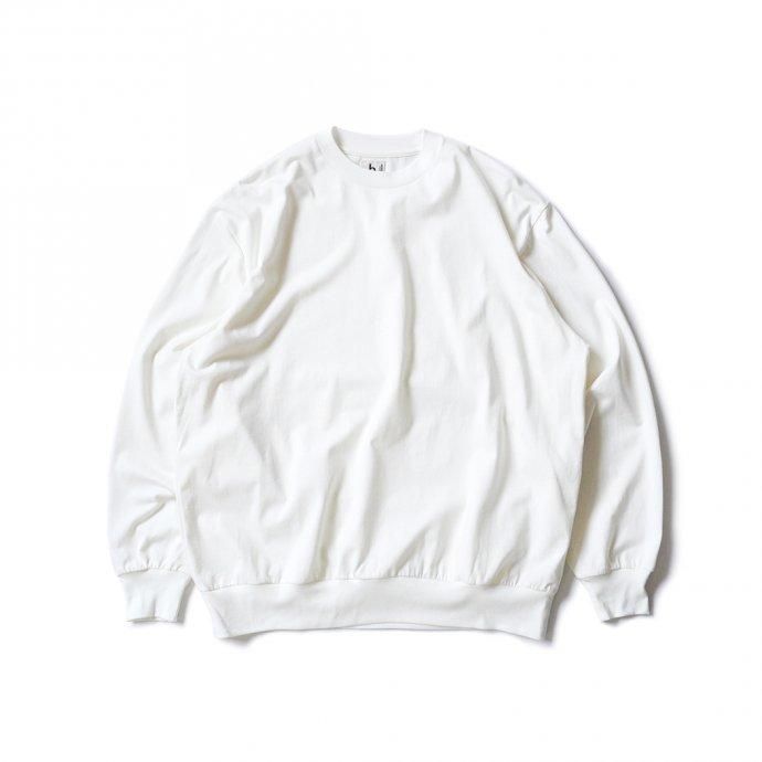 162159592 blurhms ROOTSTOCK / Silk Cotton 20/80 Crew-neck BIG L/S - Off シルクコットンクルーネックカットソー ROOTS2107F21 01