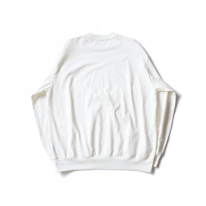 162159592 blurhms ROOTSTOCK / Silk Cotton 20/80 Crew-neck BIG L/S - Off シルクコットンクルーネックカットソー ROOTS2107F21 02