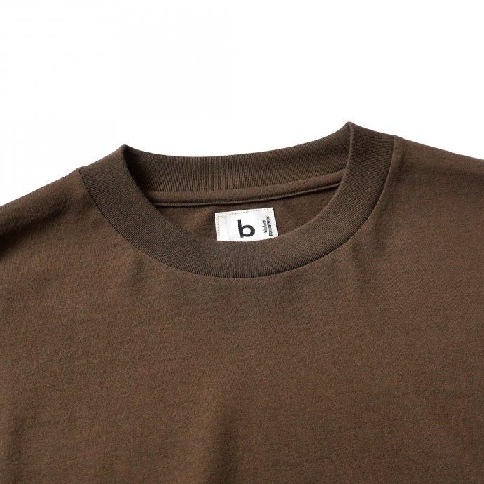 162159797 blurhms ROOTSTOCK / Silk Cotton 20/80 Crew-neck BIG L/S - KhakiBrown シルクコットンクルーネックカットソー ROOTS2107F21 02