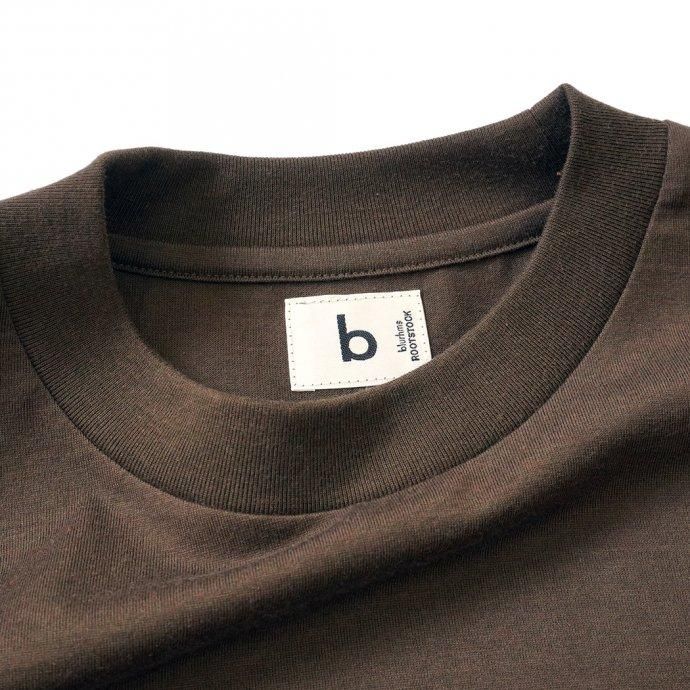 162159797 blurhms ROOTSTOCK / Silk Cotton 20/80 Crew-neck BIG L/S - KhakiBrown シルクコットンクルーネックカットソー ROOTS2107F21 02