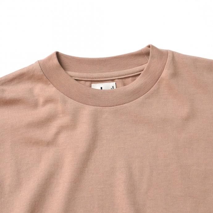 162159850 blurhms ROOTSTOCK / Silk Cotton 20/80 Crew-neck BIG L/S - PinkBeige シルクコットンクルーネックカットソー ROOTS2107F21 02