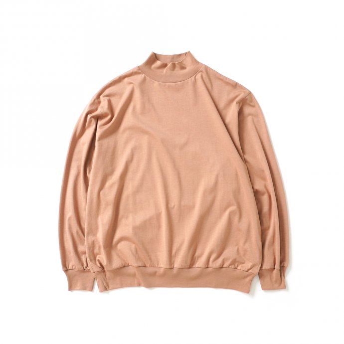 blurhms ROOTSTOCK / Silk Cotton 20/80 High-neck BIG L/S - PinkBeige シルクコットンハイネックカットソー ROOTS21F15