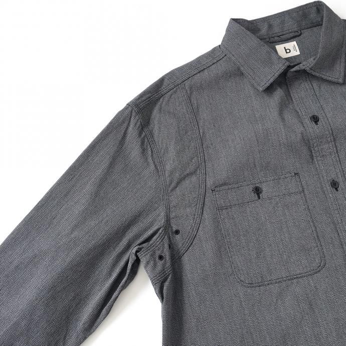 blurhms ROOTSTOCK / Classic Chambray Work Shirt - TwistBlack ROOTS21F7  シャンブレーワークシャツ