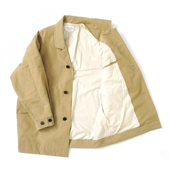 162218748 STILL BY HAND / CO01213 ラペルドコート - Beige 02