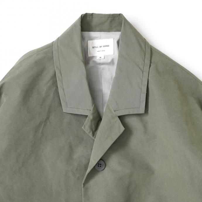 162219156 STILL BY HAND / CO01213 ラペルドコート - Olive 02