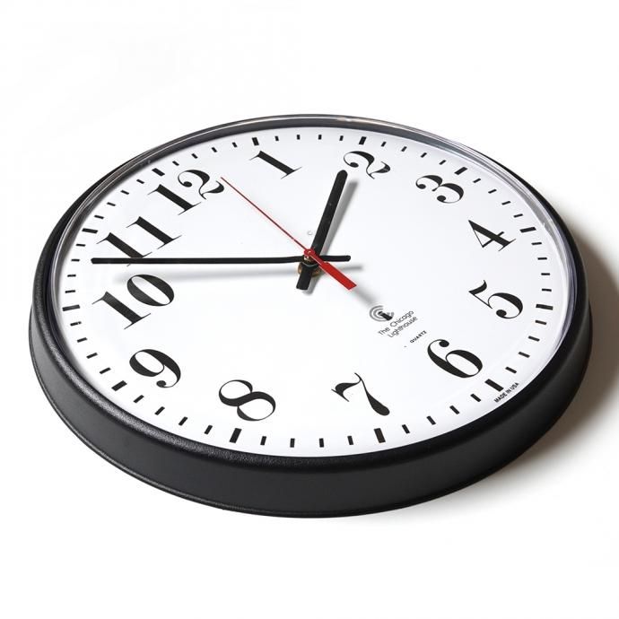 162831602 The Chicago Lighthouse / 12.75 Wall Clock ウォールクロック ブラック/ホワイト 02