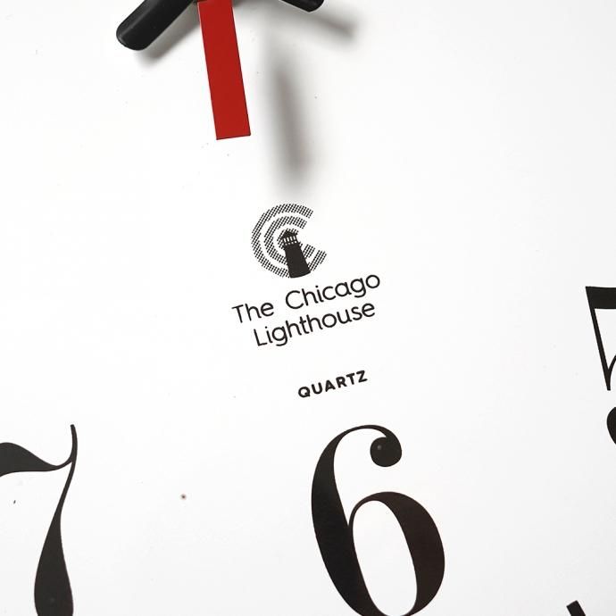 162831602 The Chicago Lighthouse / 12.75 Wall Clock ウォールクロック ブラック/ホワイト 02