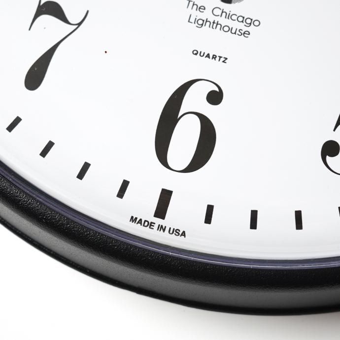 162831602 The Chicago Lighthouse / 12.75 Wall Clock ウォールクロック ブラック/ホワイト 02