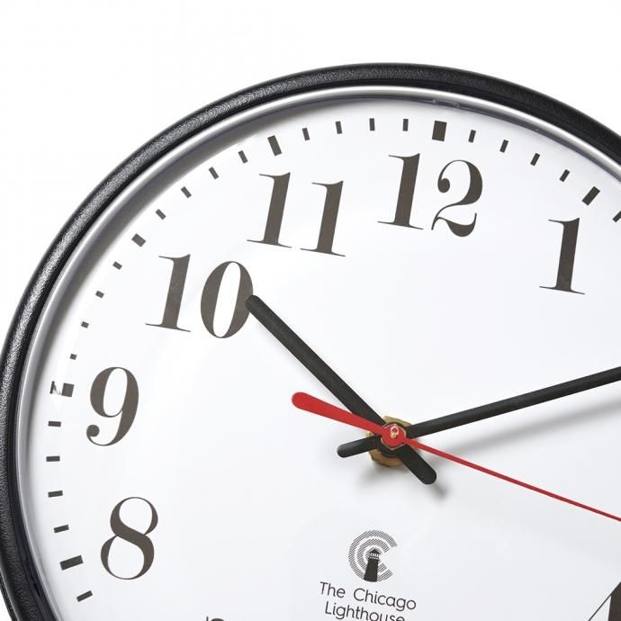 162833067 The Chicago Lighthouse / 9.25 Wall Clock ウォールクロック ブラック/ホワイト 02