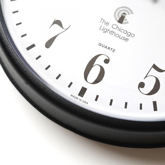 162833067 The Chicago Lighthouse / 9.25 Wall Clock ウォールクロック ブラック/ホワイト 02
