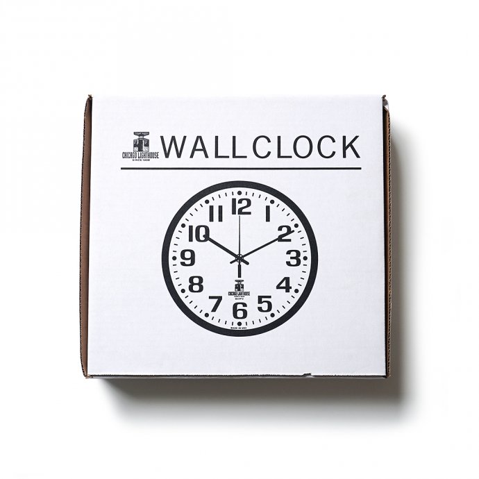 162833096 The Chicago Lighthouse / 12.75 Bold Number Wall Clock ウォールクロック ブラック／ホワイト 02