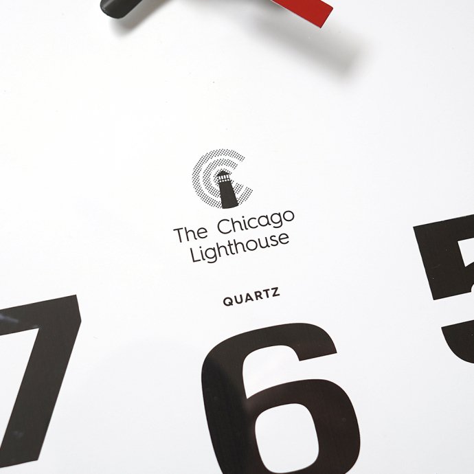 162833096 The Chicago Lighthouse / 12.75 Bold Number Wall Clock 륯å ֥åۥ磻 02