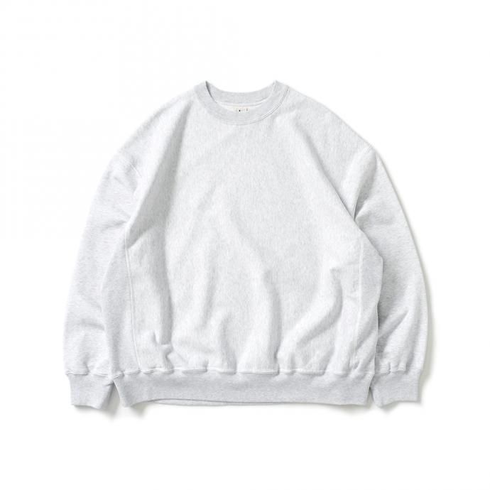 162941388 blurhms ROOTSTOCK / Soft & Hard Sweat Crew-neck P/O Big - HeatherWhite ROOTS21F18 01