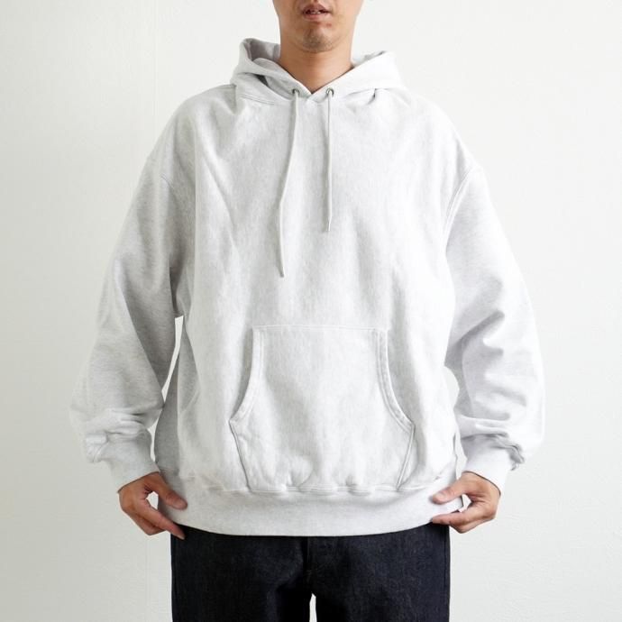 162941495 blurhms ROOTSTOCK / Soft & Hard Sweat Hoodie P/O Big - HeatherWhite ROOTS21F17 02