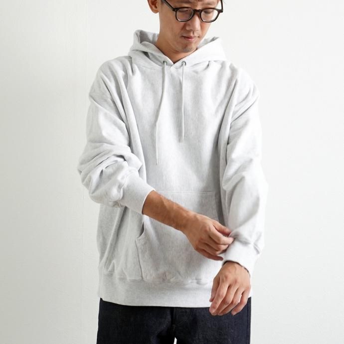 162941495 blurhms ROOTSTOCK / Soft & Hard Sweat Hoodie P/O Big - HeatherWhite ROOTS21F17 02