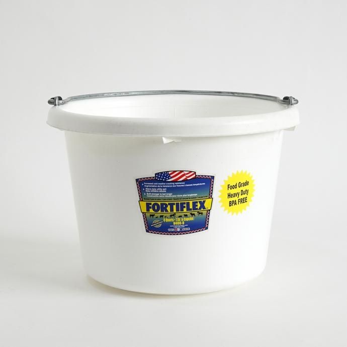 162970873 FORTIFLEX / Utility Bucket 8-Quart アメリカ製バケツ - White 01