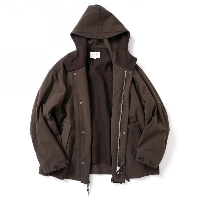 162988085 STILL BY HAND / BL01213 ナイロン フーデッドブルゾン - Brown 02