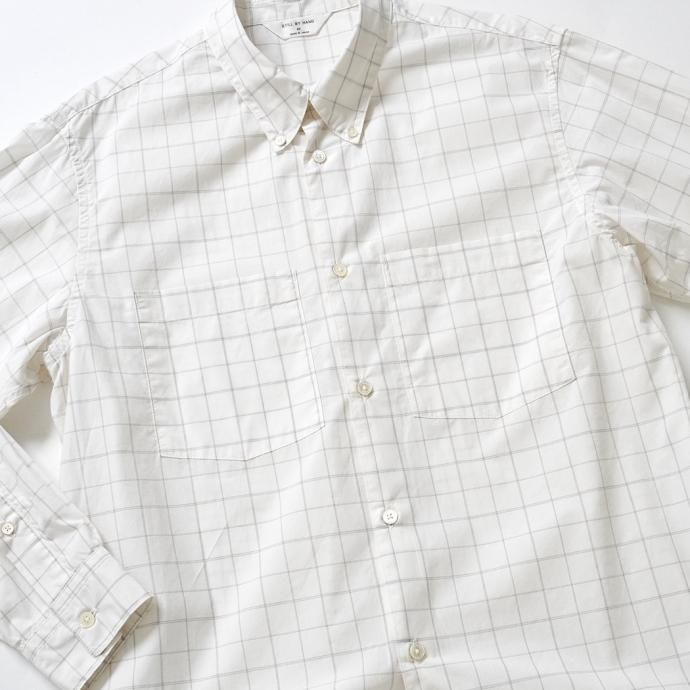 162988192 STILL BY HAND / SH01211 ボタンダウンシャツ - White Check 02