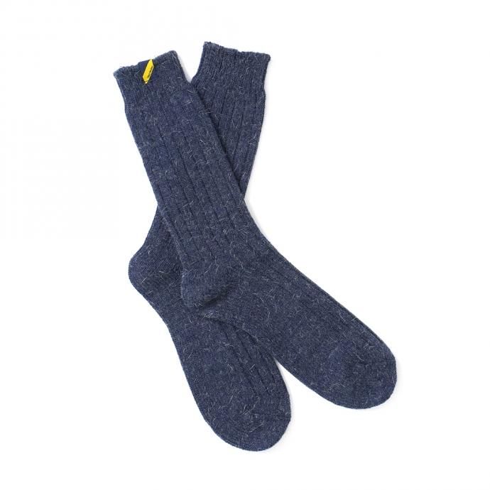 163194161 Trad Marks / Old Rib Socks Angora 󥴥麮֥å - Indigo 02